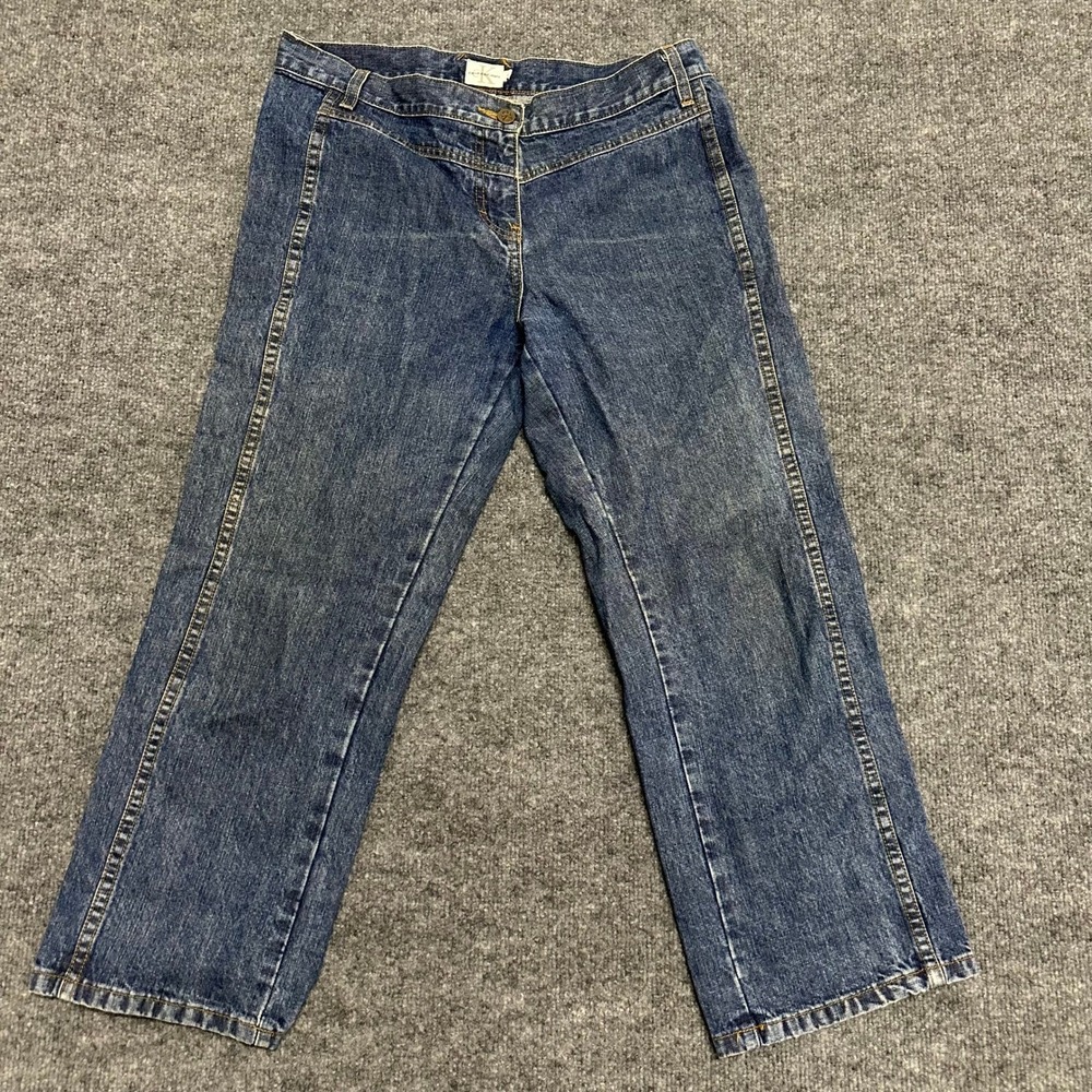 Calvin Klein Jeans Womens Size 8 Blue Cotton Straight Leg Vintage Y2K Denim